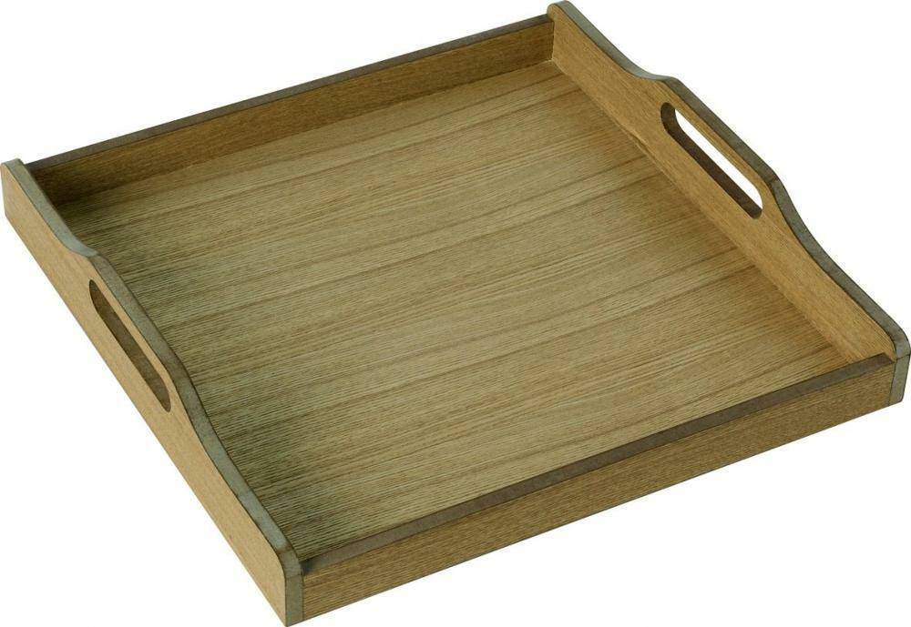 ihr "Personal Style Tablett Nature" mit Acryleinleger quadratisch Holztablett