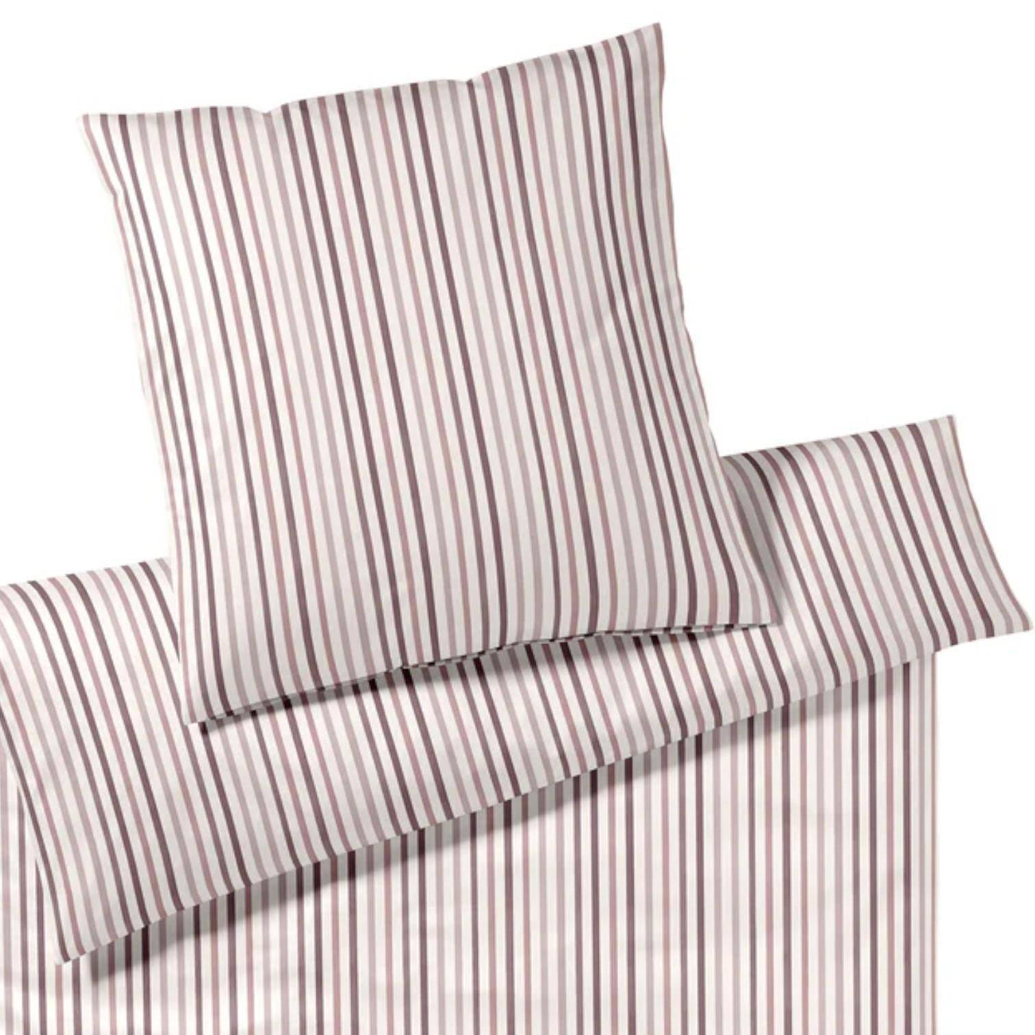 Elegante Jersey Bettwäsche Waterstripe Rouge 135 x 200 cm