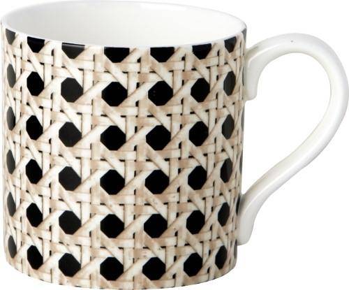 Ihr Bone China Becher Geflecht Black