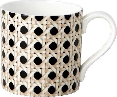 ihr Bone China Becher Geflecht Black