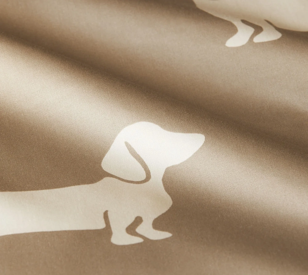 Elegante Comfort Satin Bettwäsche Dogs 135 x 200 cm