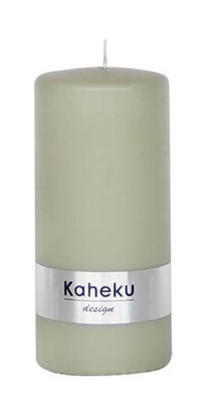 Kaheku Cylinderkerze Powder Salbei 15 cm hoch