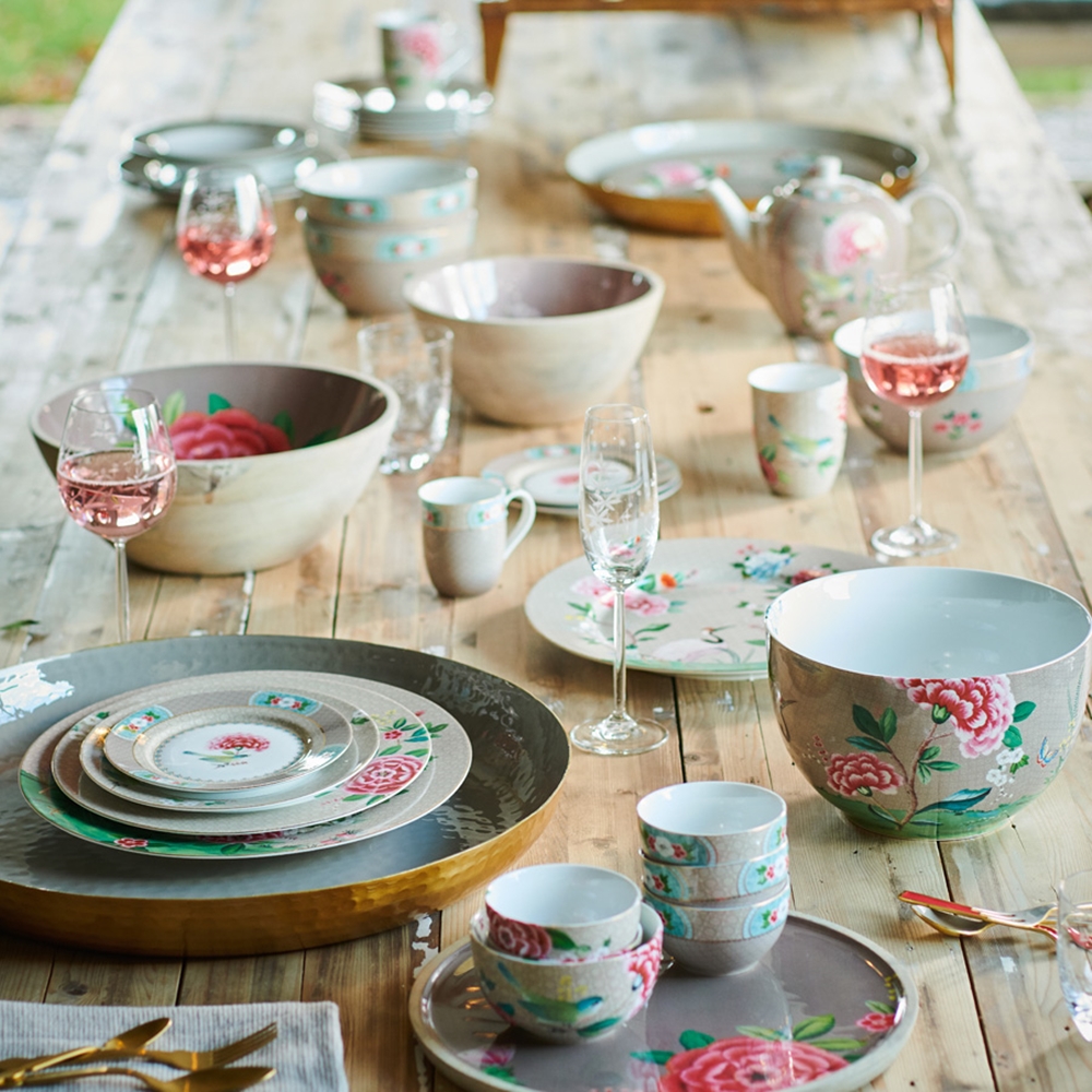 PiP Studio Bowl Blushing Birds Khaki 18 cm