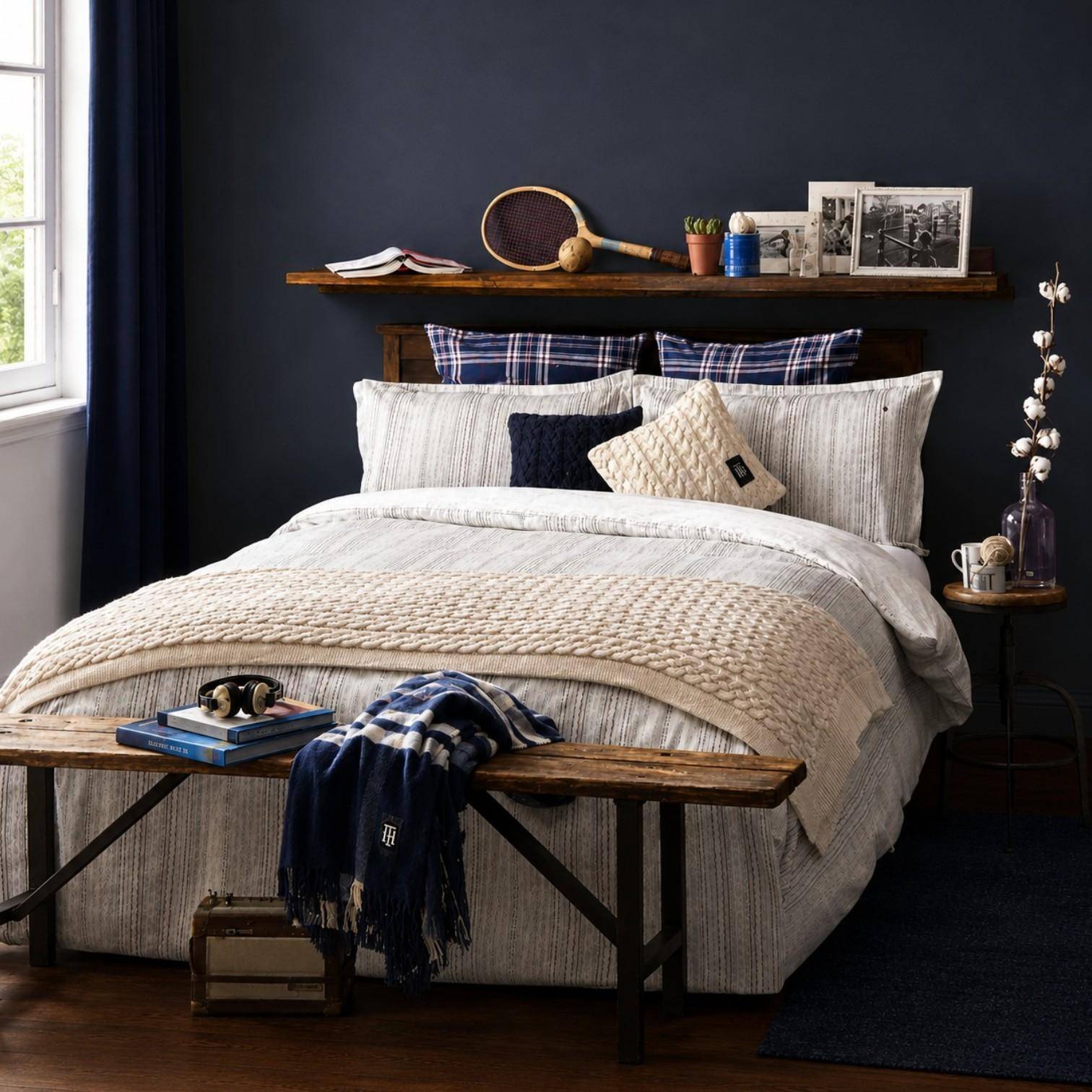 Tommy Hilfiger Bettwäsche Ronby Natural 135 x 200 cm