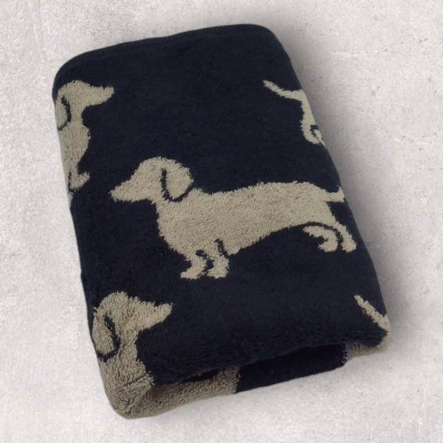 Cawö Frottiertuchserie We love Dogs Dackel Schwarz Handtuch 50 x 100 cm