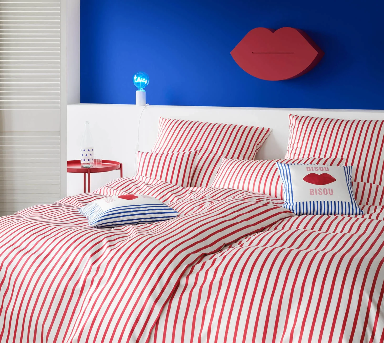 Elegante Comfort Satin Bettwäsche Double Rot 155 x 220 cm