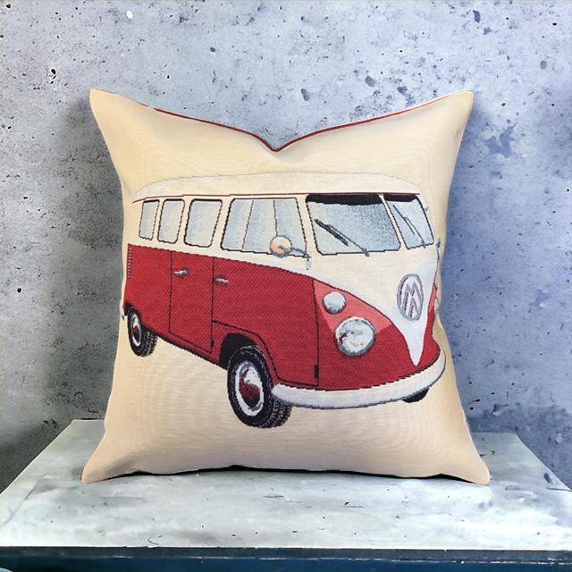 Steen Design Kissenhülle Wohnmobile in der Farbe Rot 45 x 45 cm