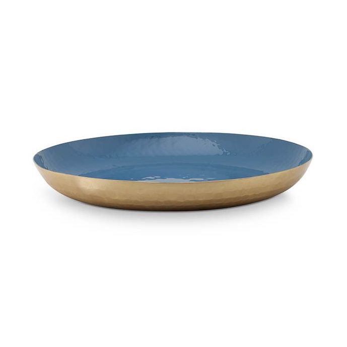 Pip Studio Gold Tray Spring to Life Tablett - Emailliert Blue 50 cm