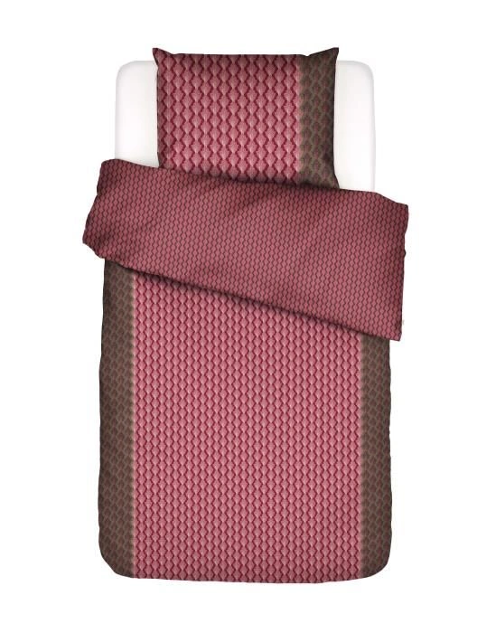 ESSENZA Baumwollsatin Bettwäsche Tesse Cherry Red 155 x 220 cm + 80 x 80 cm