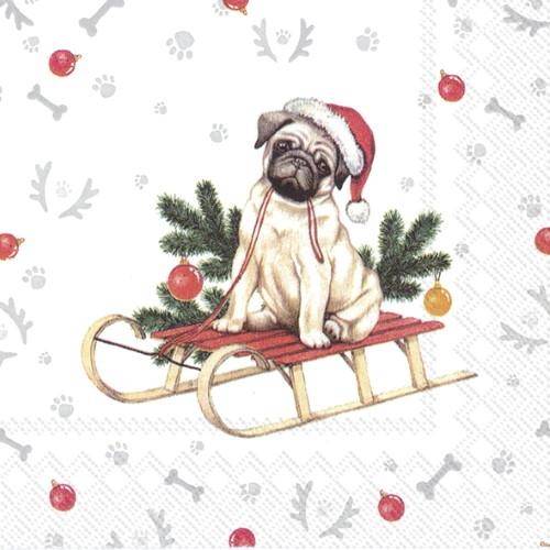 ihr Cocktail Servietten Dog-Mas 25 x 25 cm