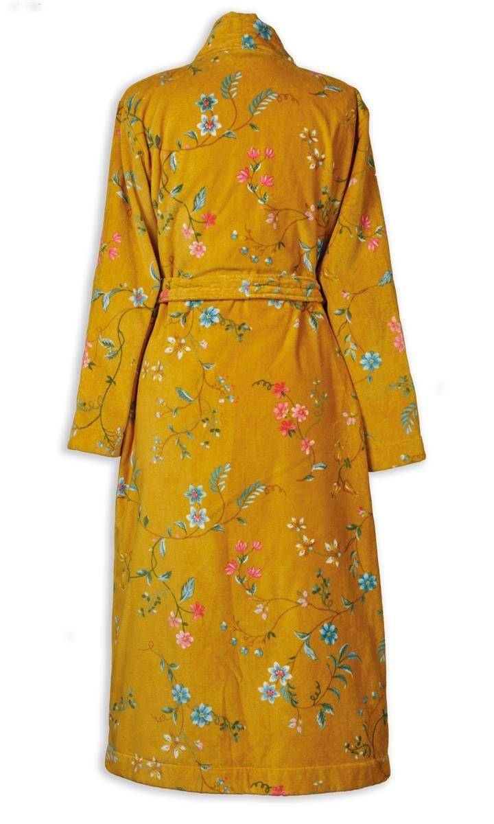 PiP Studio Bademantel Les Fleurs in Yellow - Größe L