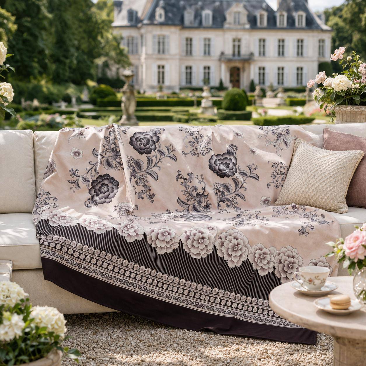 Bassetti Granfoulard/Dekotuch Paraggi Nero 180 x 270 cm