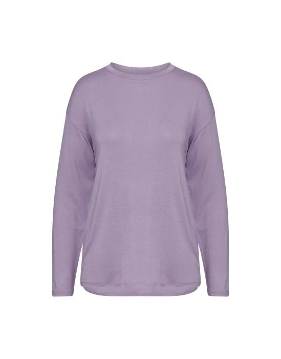 ESSENZA langärmeliges Top Denna Uni Purple Violet in XL