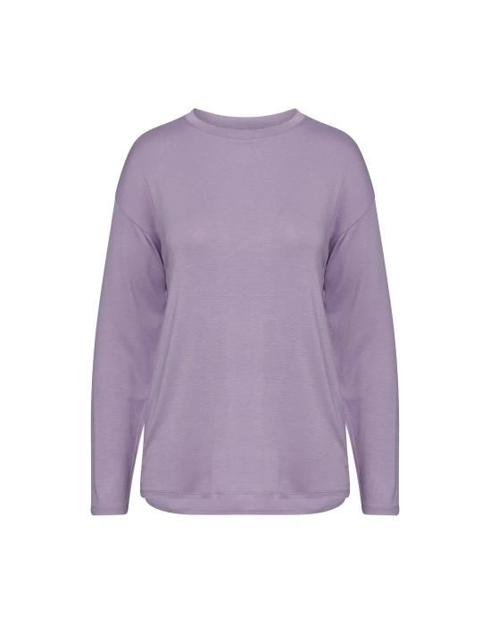 ESSENZA langärmeliges Top Denna Uni Purple Violet in L