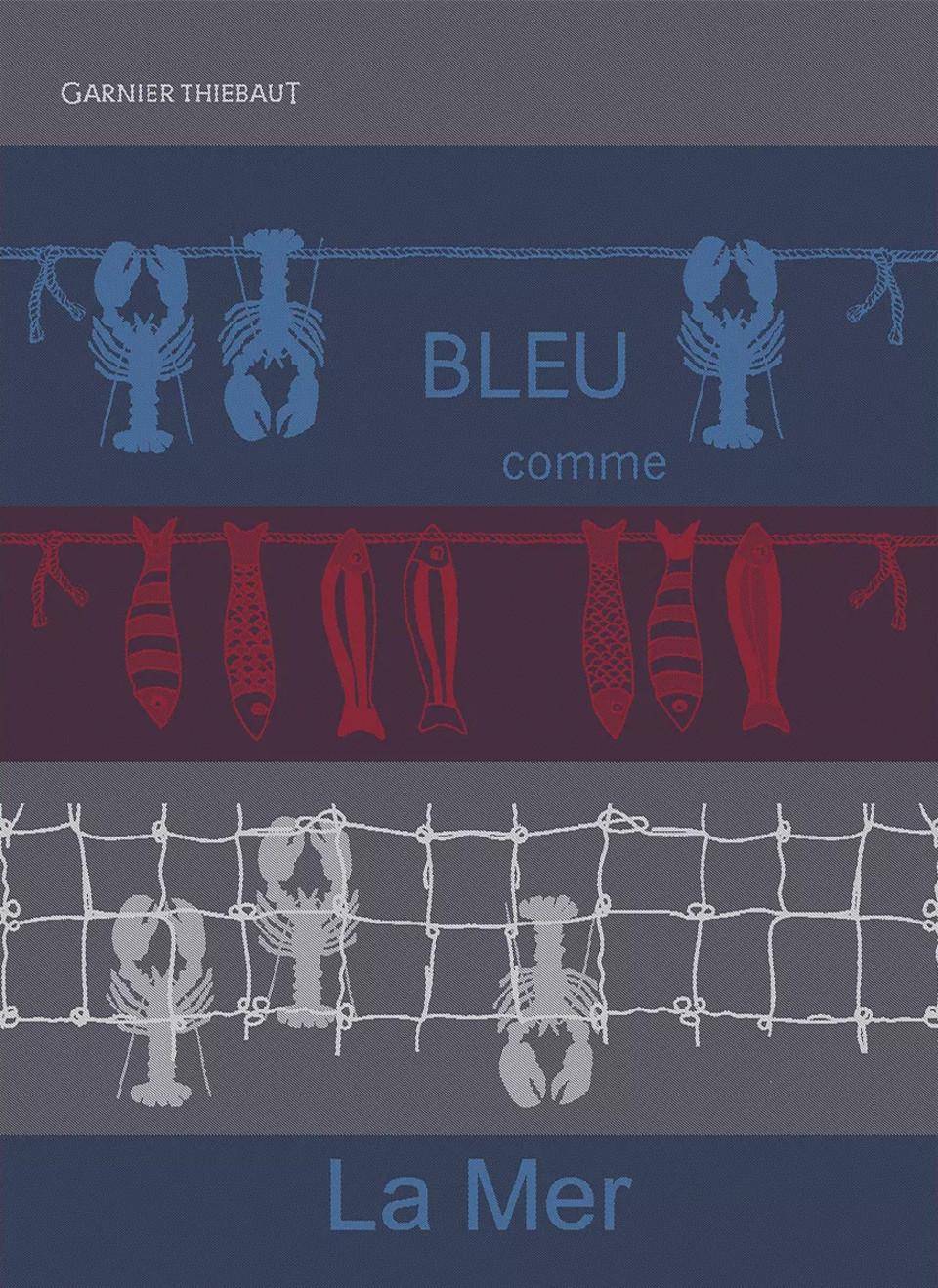 Garnier Thiebaut Geschirrtuch - Bleu comme la mer tricolore
