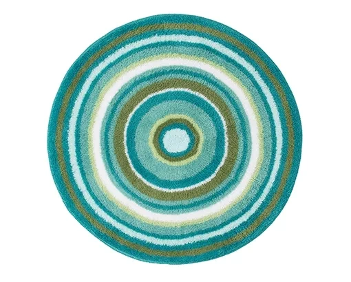 Kleine Wolke Badteppich Mandala 80 cm rund - Türkis