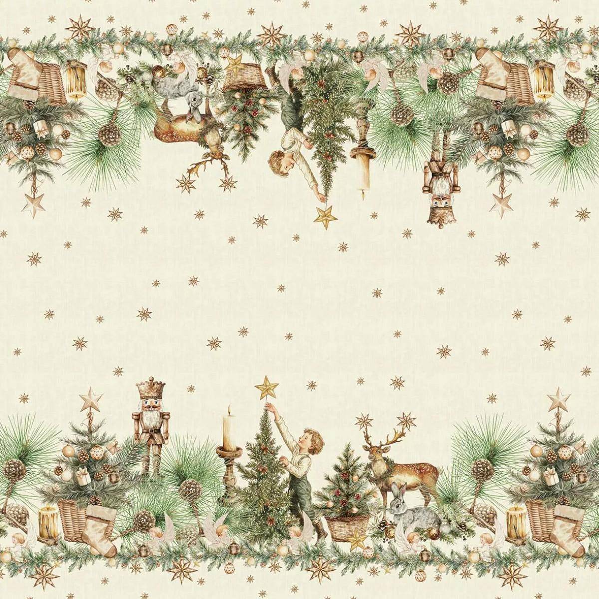 Garnier Thiebaut Mitteldecke Noel vintage Dore 115 x 115 cm