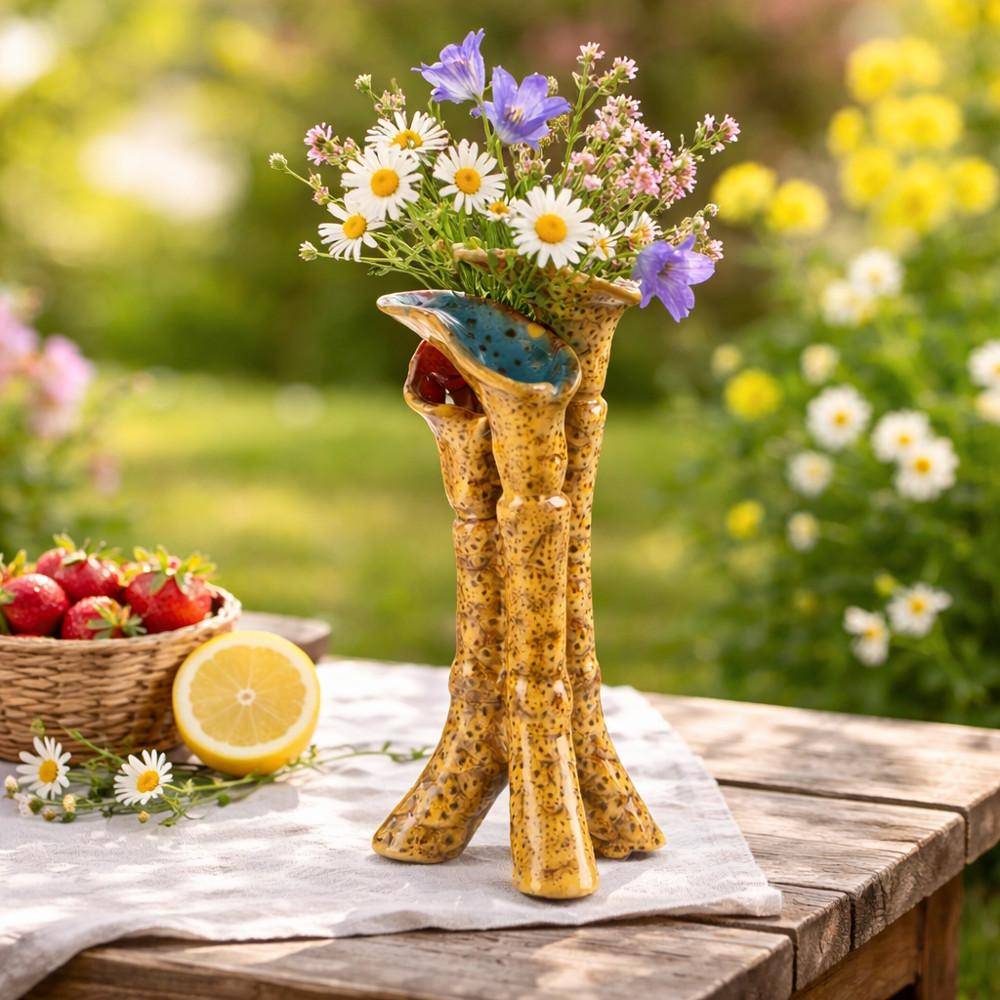 Luimes & Luimes Vase Violet In Gelbgold 24 cm