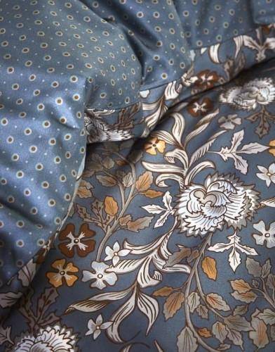 ESSENZA Baumwollsatin Bettwäsche Ophelia Midnight Swim 155 x 220 cm + 80 x 80 cm