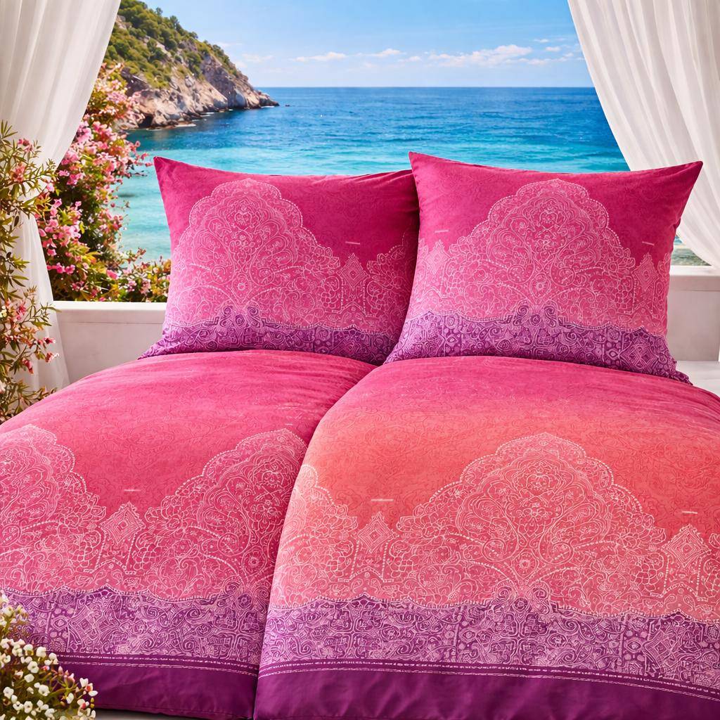 Bassetti Bettwäsche Dolceacqua P1 Fuchsia 135 x 200 cm