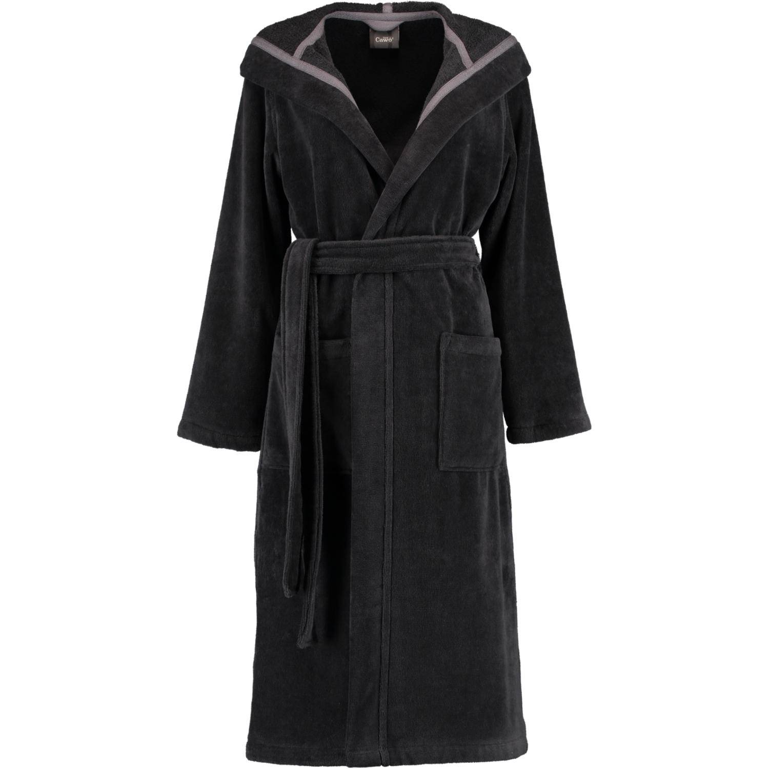Cawö Damen Bademantel Kapuze Reißverschluss Luxury Basics 825 Col. 97 in Lava Größe 34