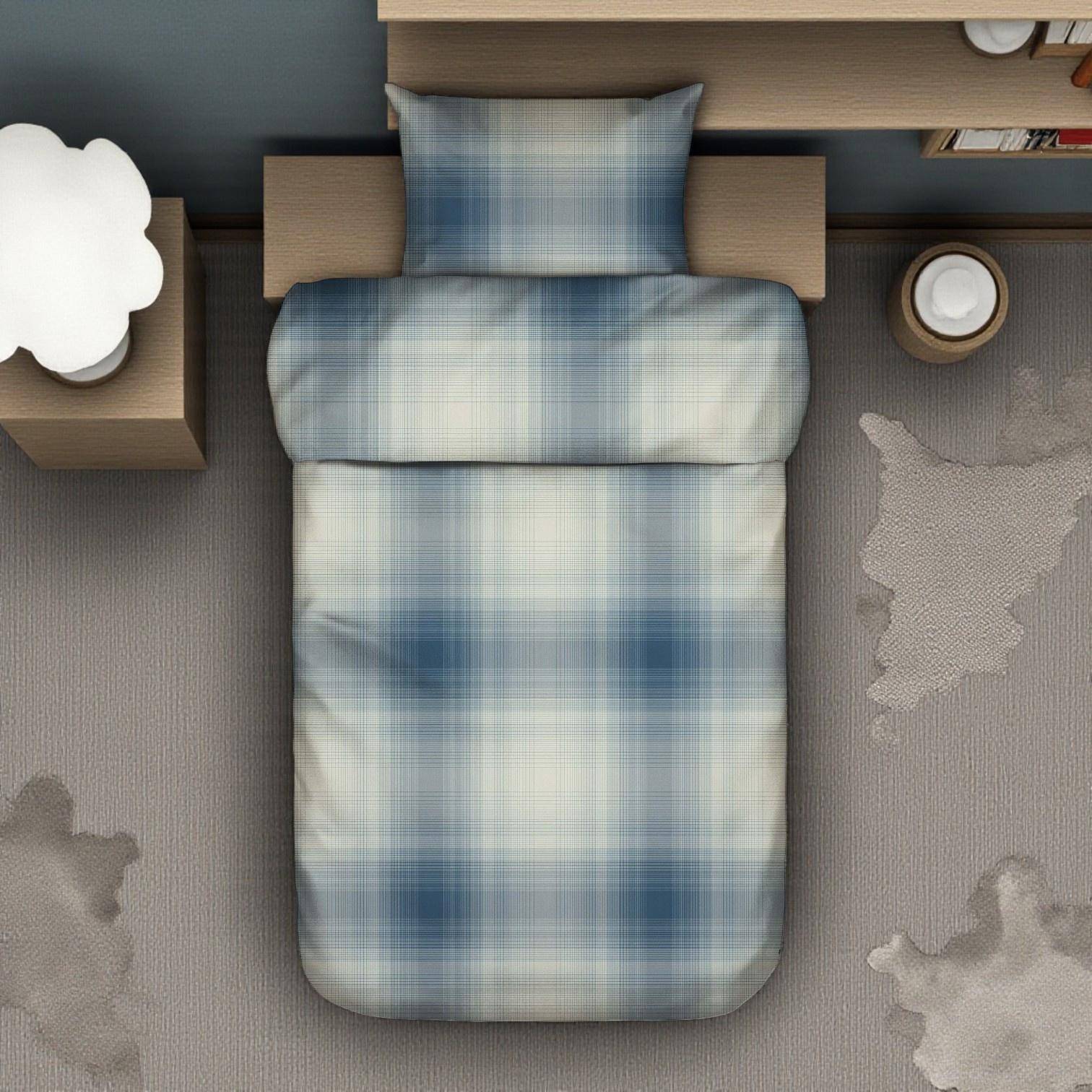 Marc O'Polo Flanell Bettwäsche Phia Stormy Blue 200 x 200 cm