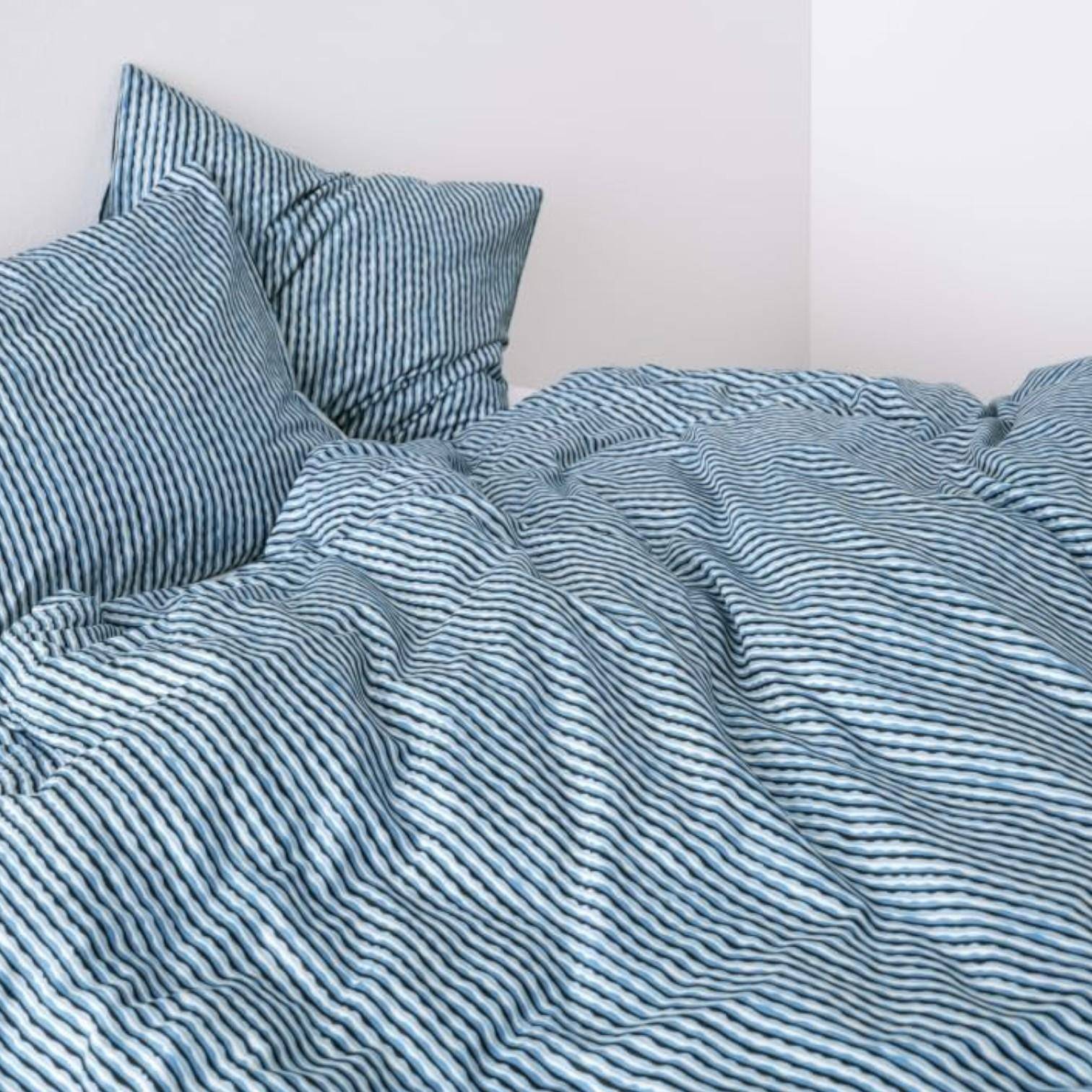 Marc O'Polo Bettwäsche Janne Stormy Blue 155 x 220 cm