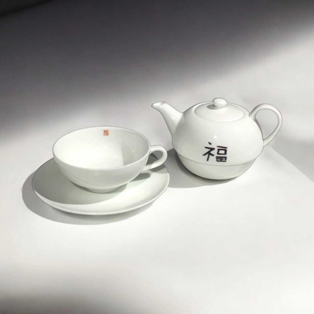 Cup & Mug Fine Bone China Tee for One Set "Glück"